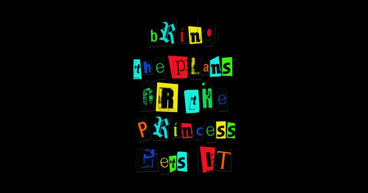 Princess Ransom Note - Star Wars - Sticker | TeePublic