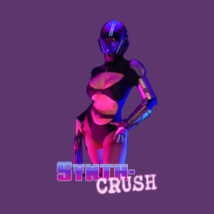 Synth-Crush: Tech Noir Cyborg T-Shirt