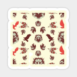 Eagles and Feathers, Cool Pattern Eagles Magnet