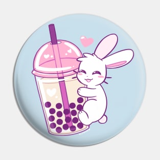 Boba Tea Bunny Pin