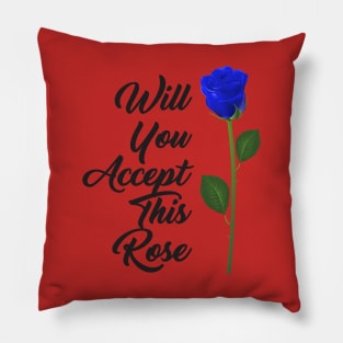 Rose Blue Pillow