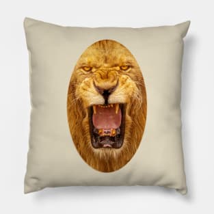 Snarling Lion Roar Pillow