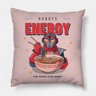 The Super Star Robot Eating Ramen Pillow