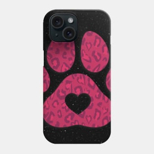 Paw bear hearts pink cute mom Phone Case