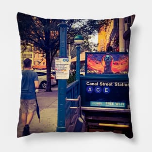 Canal Street Manhattan New York City Pillow