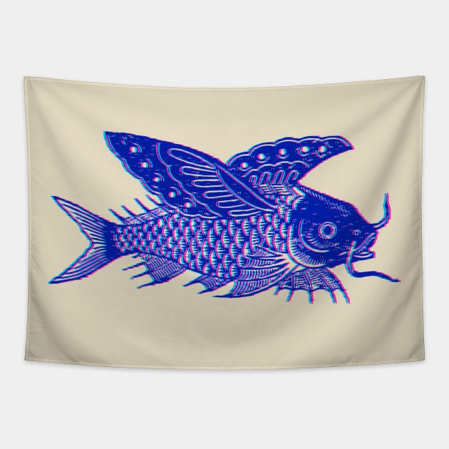 Flying Catfish Tapestry by SmayBoy