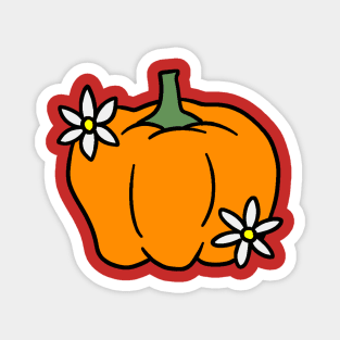 Orange Bell Pepper with Blossoms Magnet