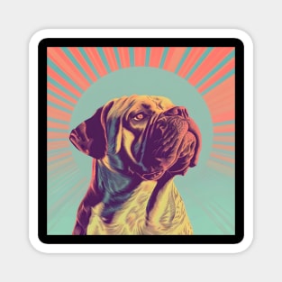 Bullmastiff in 70's Magnet