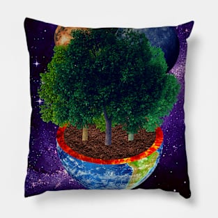 Tree In Space Pillow