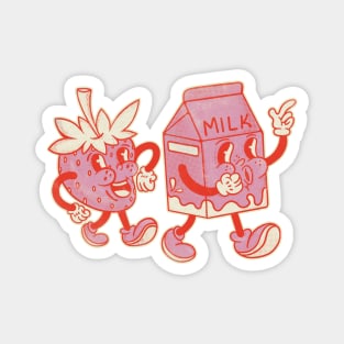 Strawberry milk Magnet