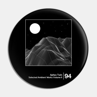 Aphex Twin - Selected Ambient Works Vol II / Minimalist Style Graphic Design Pin