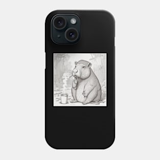 Capybara smoking Phone Case