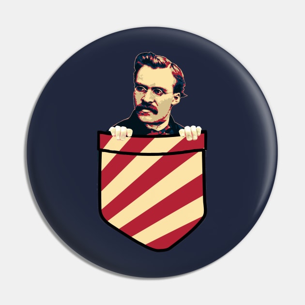 Friedrich Nietzsche In My Pocket Pin by Nerd_art