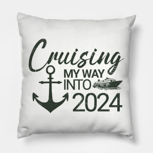 Cruising My Way Into 2024 New Year 2024 Cruise Pillow