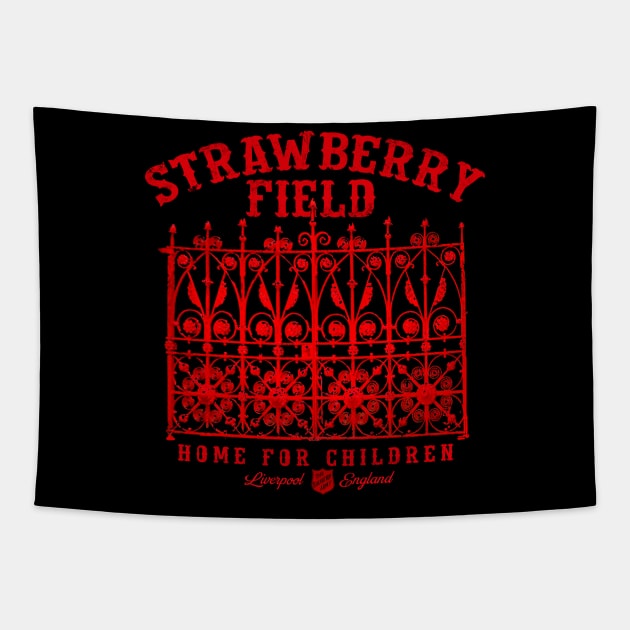 Strawberry Field Tapestry by MindsparkCreative