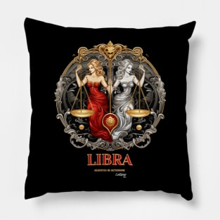 Dark Zodiac Libra: The Scales of Justice Pillow