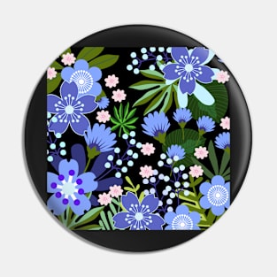 Forget-Me-Not Blooms_Black Background Pin