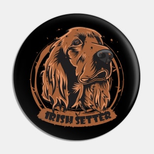 Irish Setter Circle Splatter Artwork Pin