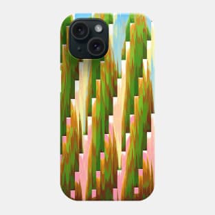 Pineapple Tropical Sunset Glitch Art Phone Case