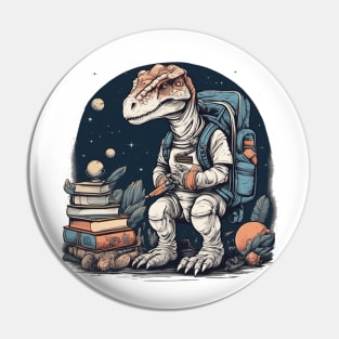 Back to school space dinosaur cute dinosaur books school first second grade pre-school design for kids children Pin