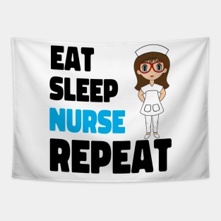 EAT Sleep Nurse Repeat Scrub Life Tapestry