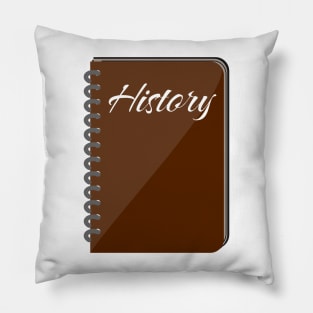 History School Subject Labels Spiral Notebook Pillow