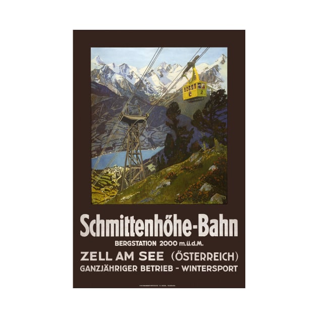 Schmittenhöhe-Bahn Austria Vintage Poster 1930 by vintagetreasure