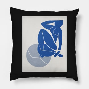 Blue nude Earth Henri Matisse abstract art Pillow