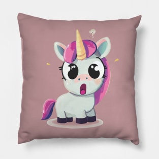 Surprised Unicorn Pillow