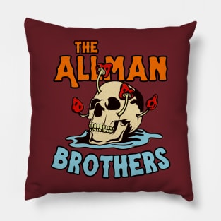 The Allman Brothers - Skull Mushroom Style Pillow