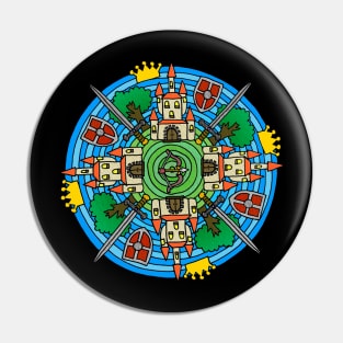 Medieval & Fantasy Themed Mandala Pin