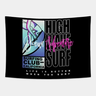 High wave California surf  Ocean Adventure surfing club Tapestry