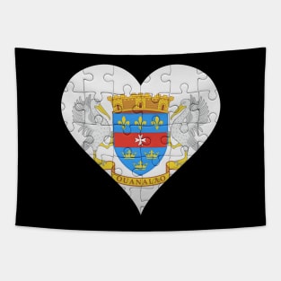 St Barts Jigsaw Puzzle Heart Design - Gift for St Barts With Saint Barthelemy Roots Tapestry