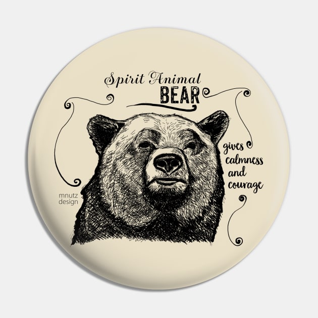 Spirit animal - bear black Pin by mnutz