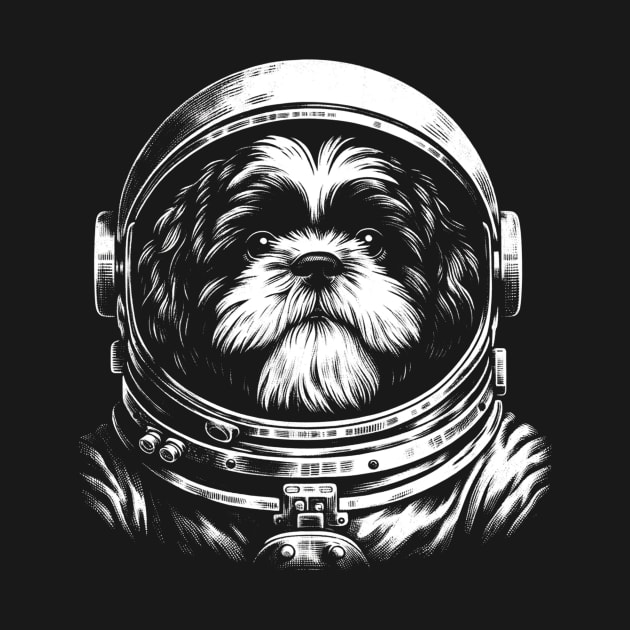 Fluff and Fancy Shih Tzu Space Dog, Stylish Tee Extravaganza by Northground