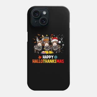 donkey happy hallothanksmas Phone Case