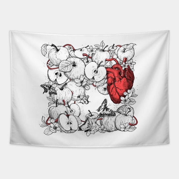 coronary apples Tapestry by NikKor