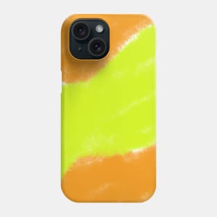 Orange green watercolor abstract art design Phone Case