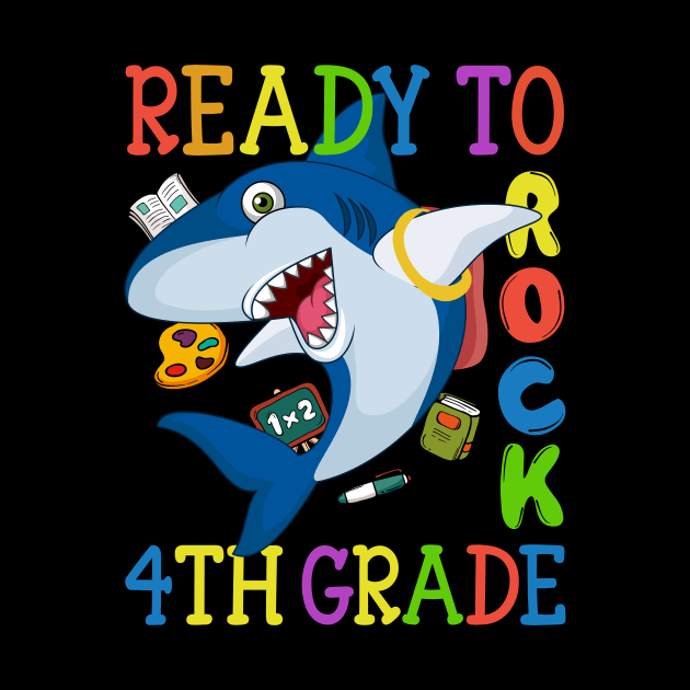 Dabbing 4th Grade Shark Back To School by kateeleone97023