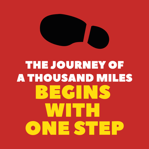 The journey of a thousand miles begins with one step T Shirt, Footprints Tee Shirts by robertchoi