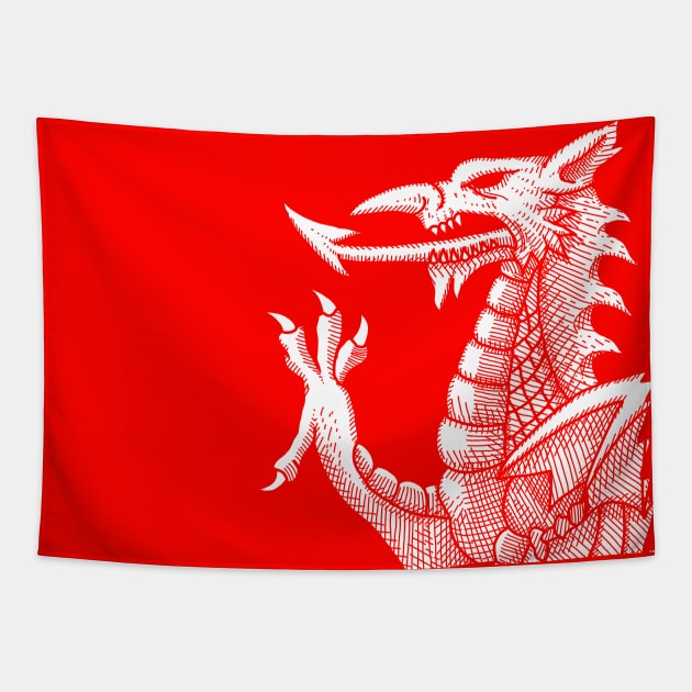 Welsh Dragon Hatching Tapestry by GAz