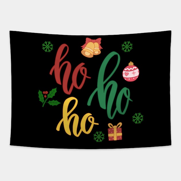 HoHoHo Tapestry by Little Forest Art
