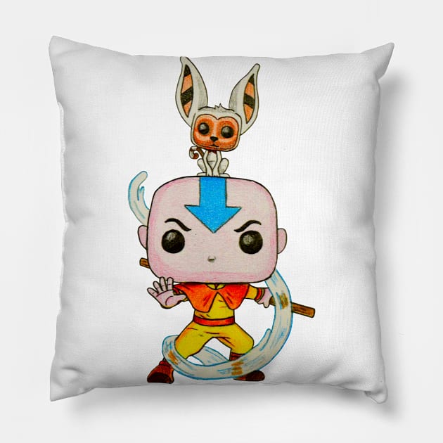 Cute Aang & Momo Pillow by tabslabred