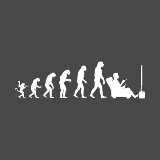 Human evolution - Binge watching TV T-Shirt