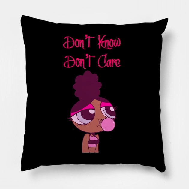 Don’t know don’t care Pillow by Ritvik Takkar