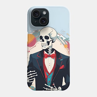 Suited Skeleton Seeks Dance Companion Phone Case