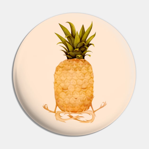 pineapple yoga Pin by KindSpirits