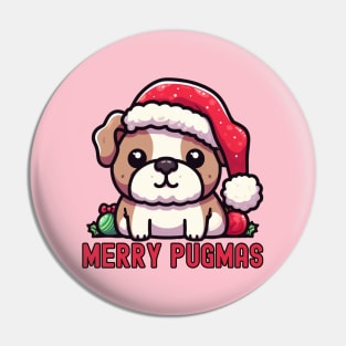 Pugmas Christmas Santa Dog Pin