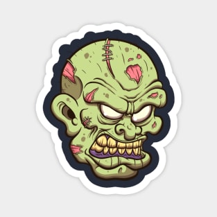 Angry Zombie Hea Magnet