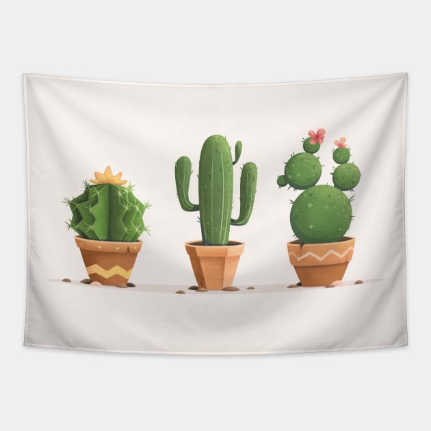 Cute Cactuses Tapestry by lanaxxart